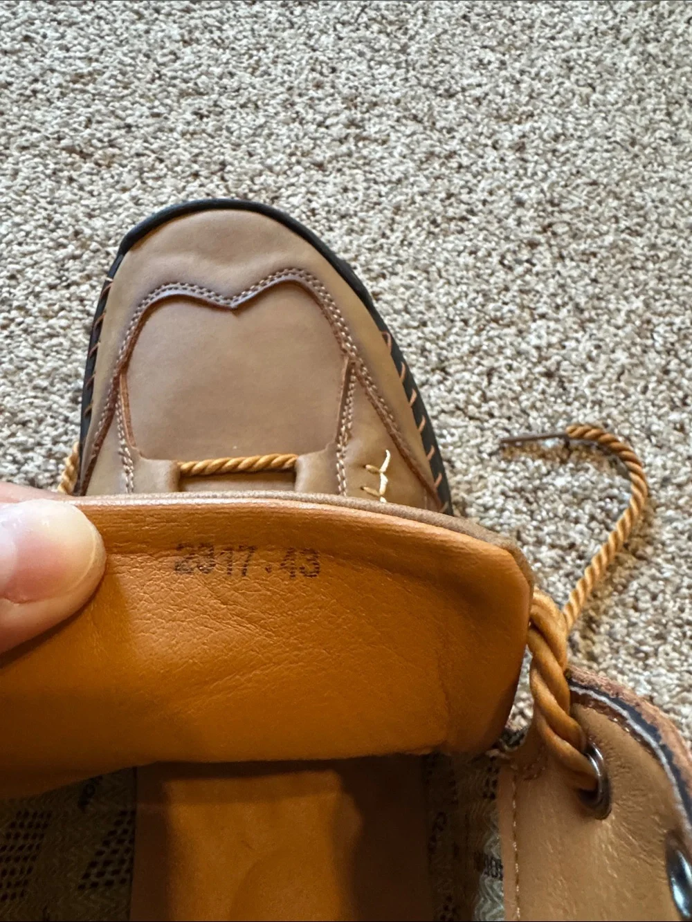 Salkin 2317 Men's Tan Minimalist Lace-Up Barefoot Boots size EU 43/US 10